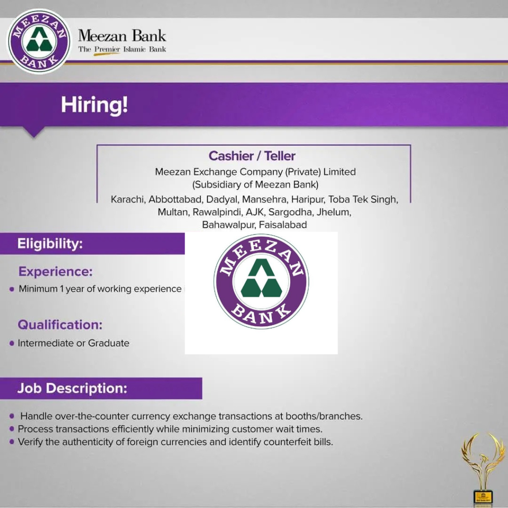 Meezan Bank of Pakistan Jobs 2025 Advertisement