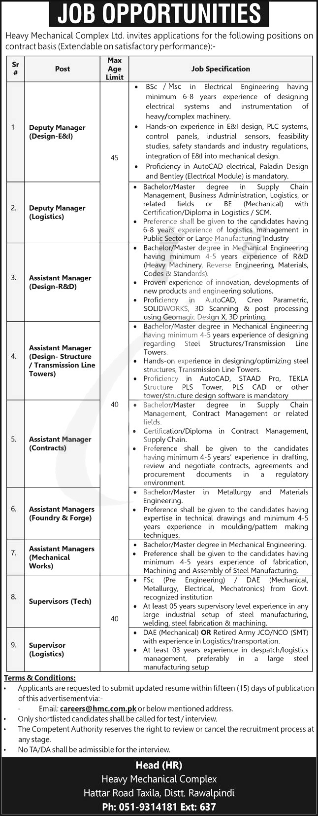 Job Opportunities at Heavy Mechanical Complex Ltd