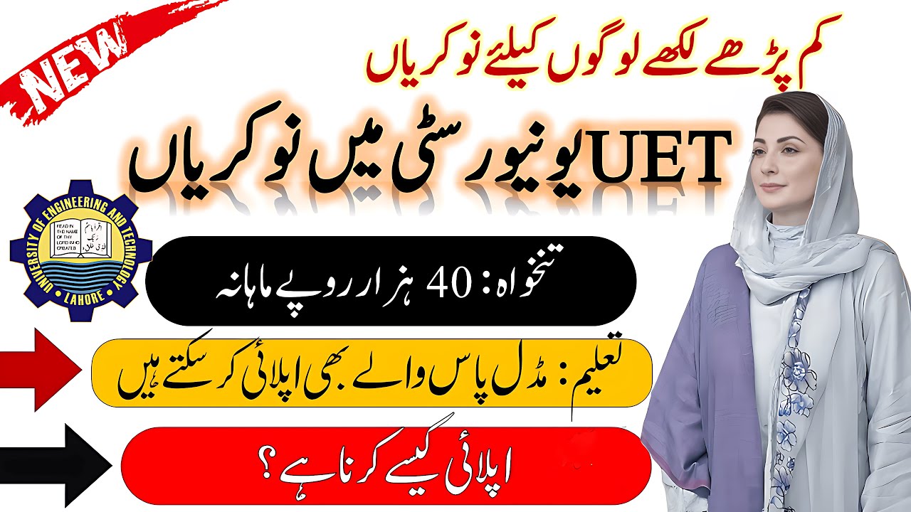 University Of Engineering & Technology UET Lahore Jobs 2025